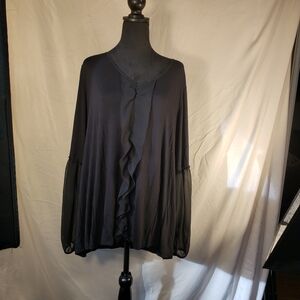 Lane Bryant Charcoal Blouse - 18/20